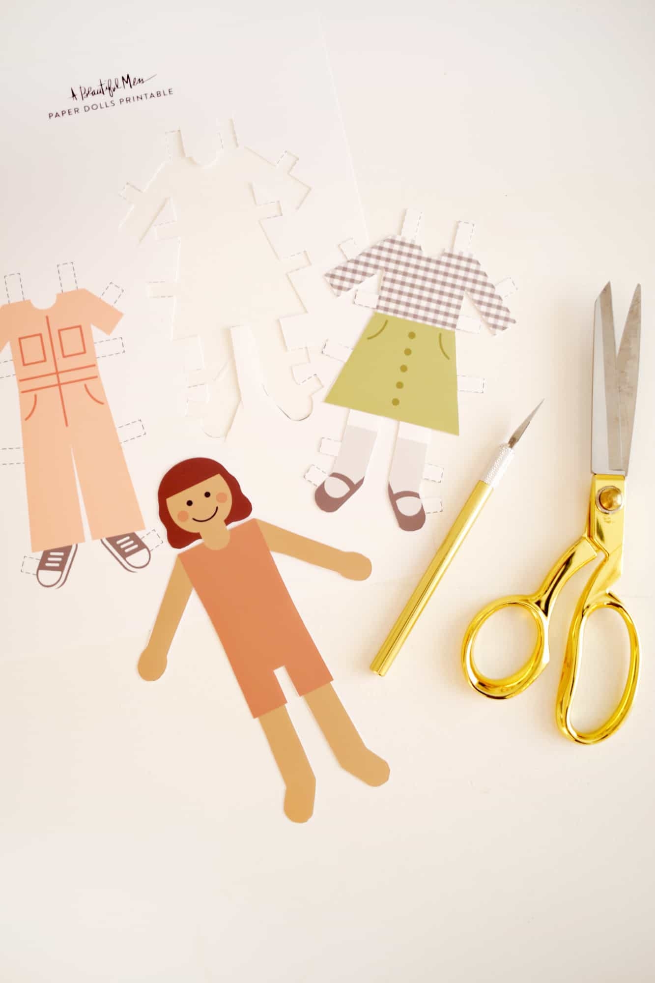 DIY Paper Dolls with Free Printables A Beautiful Mess