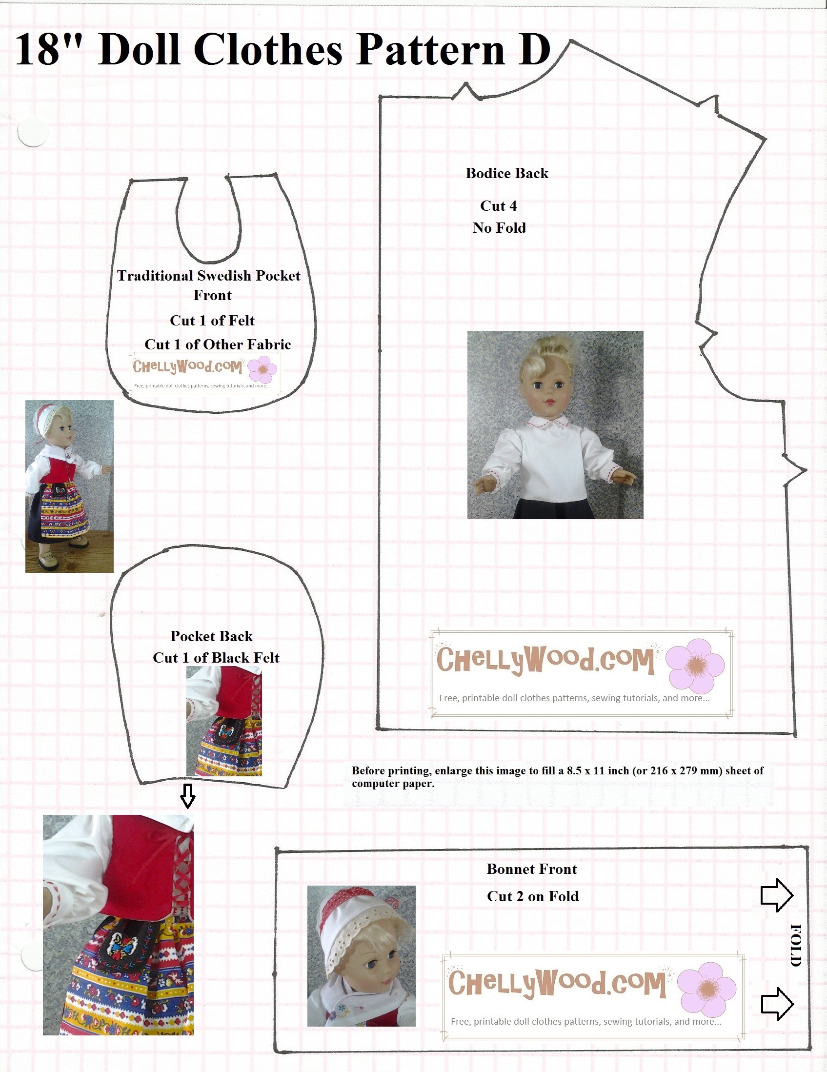 Doll Bonnet Pattern Free Clearance