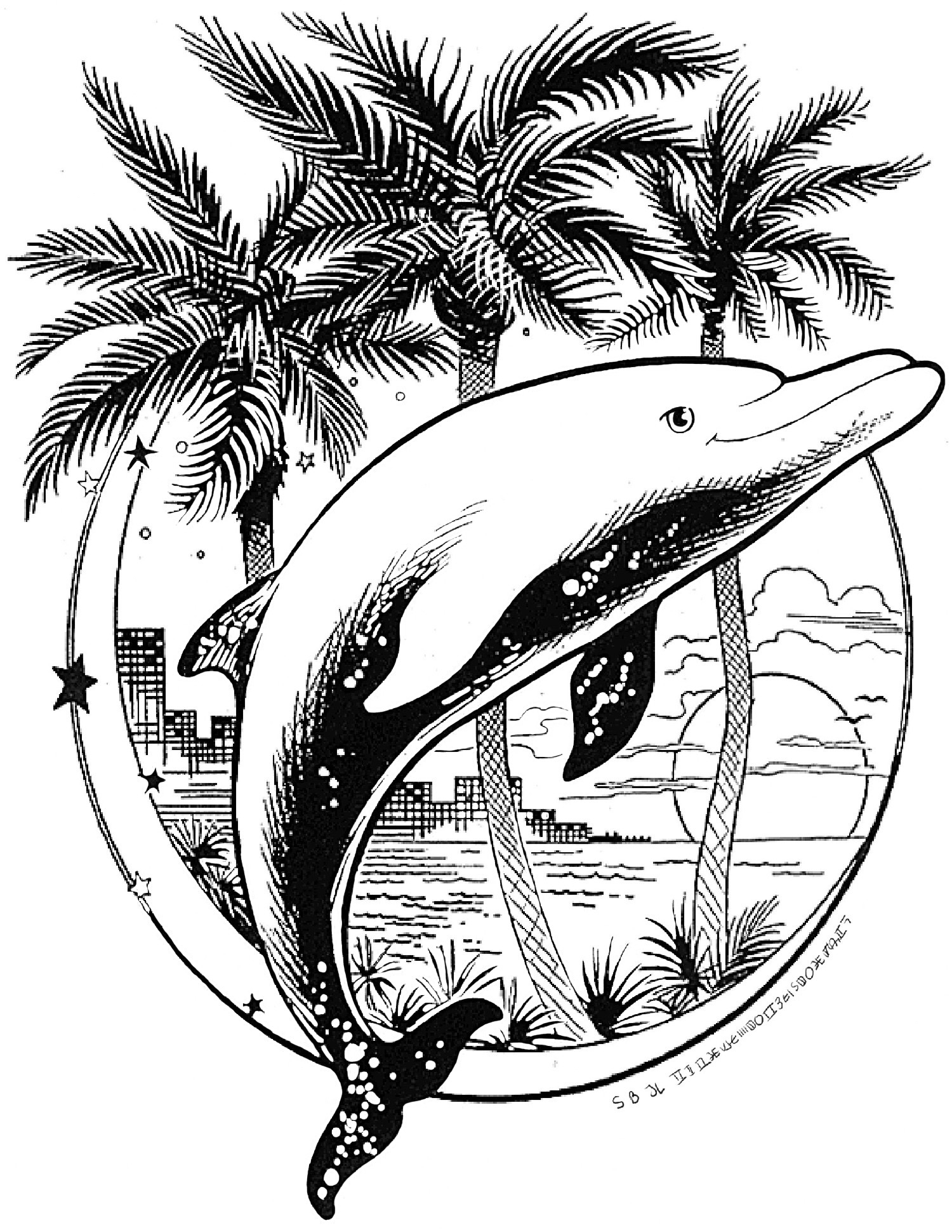 Dolphin 5234 Animals Free Printable Coloring Pages