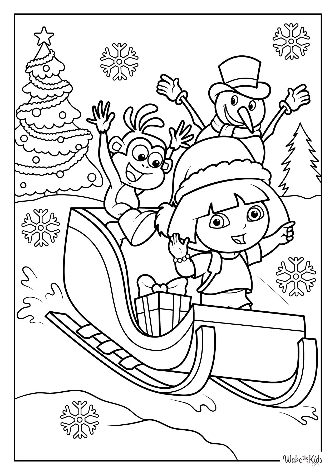 Dora The Explorer Coloring Pages Free Printable PDFs WakeTheKids