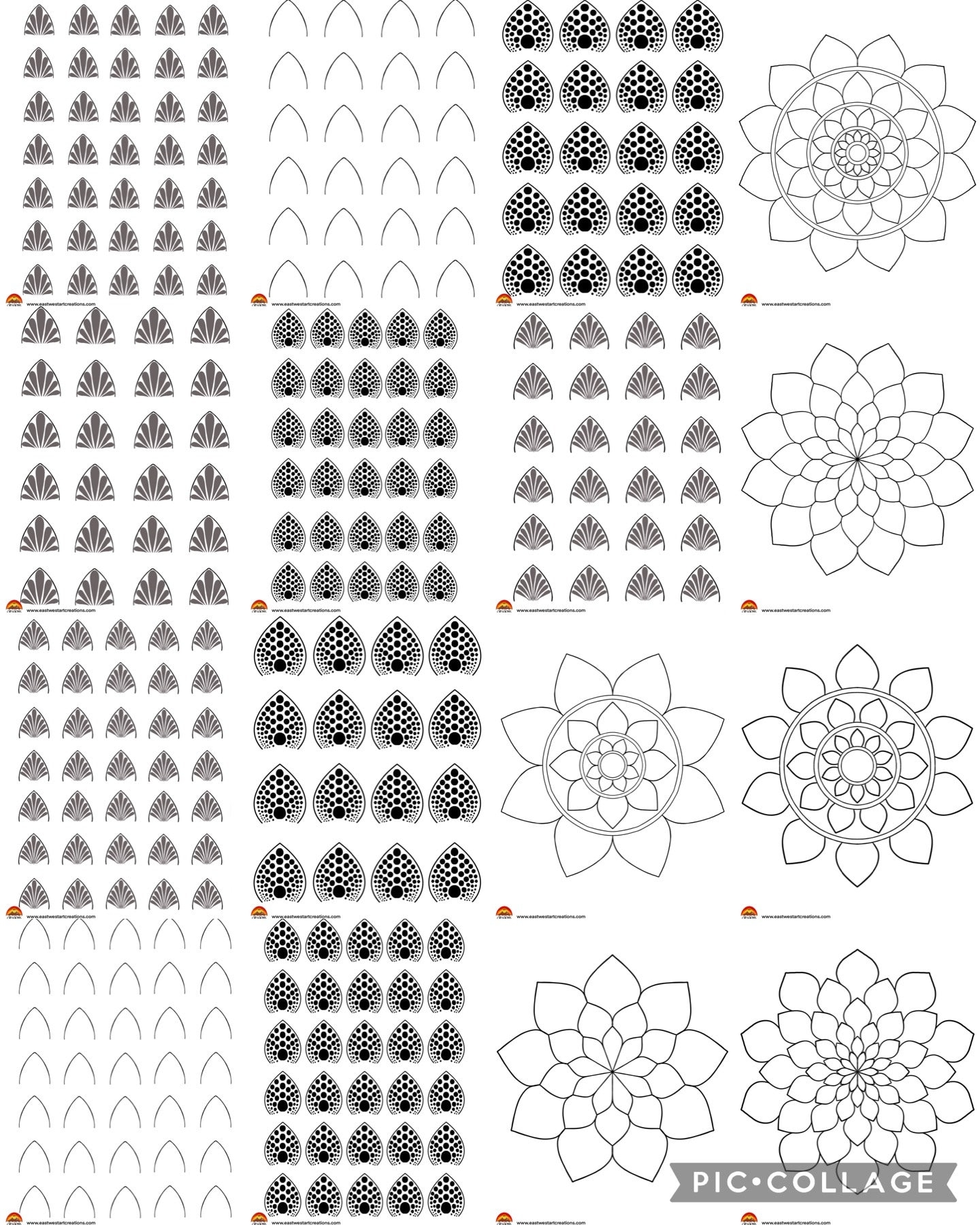 Dot Art Mandala Swoosh Practice Sheets PDF File digital Download Only 16 Pages Activity Sheets Work Sheets Printable Sheets Etsy Norway