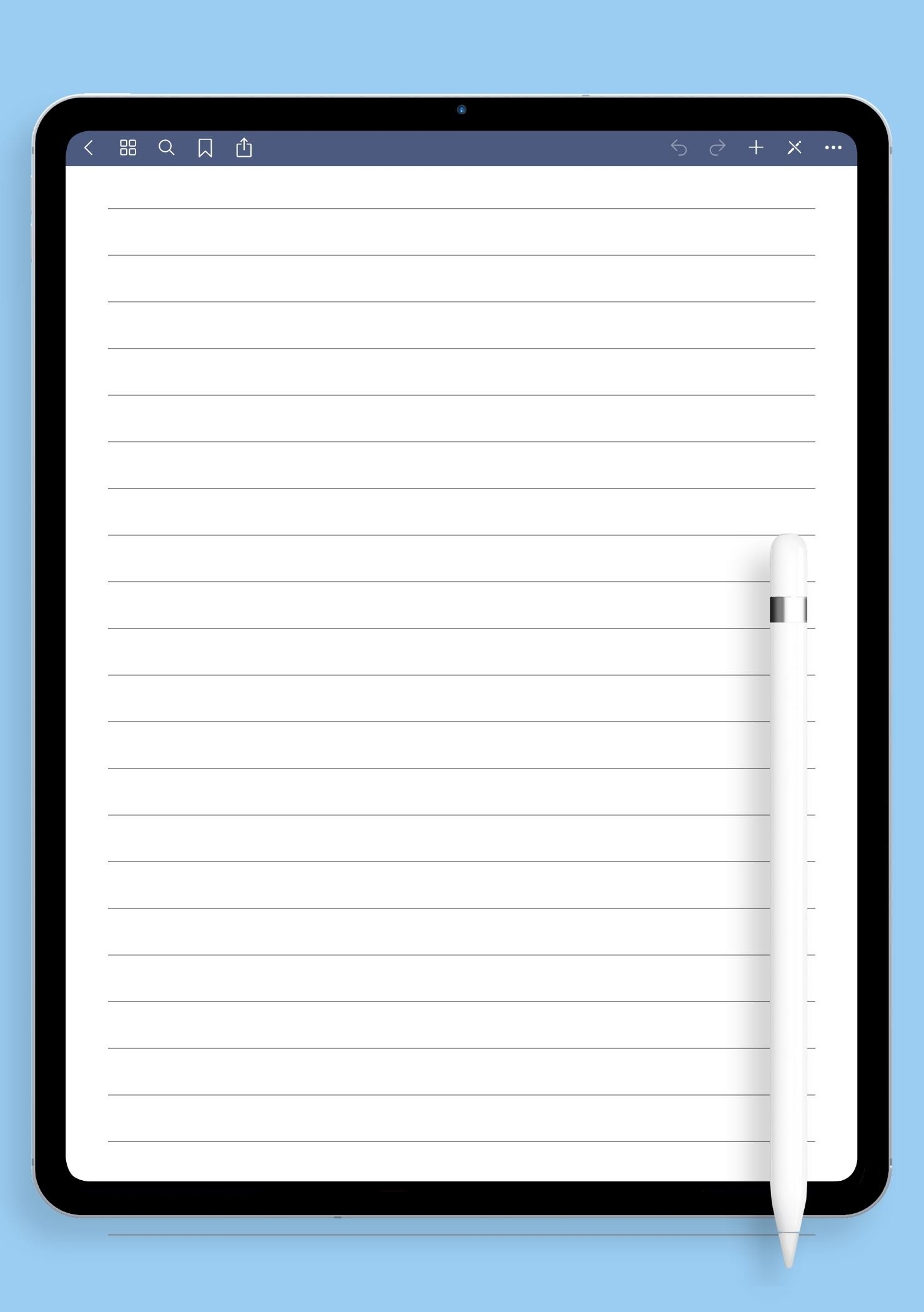 Wide Lined Paper Printable Free