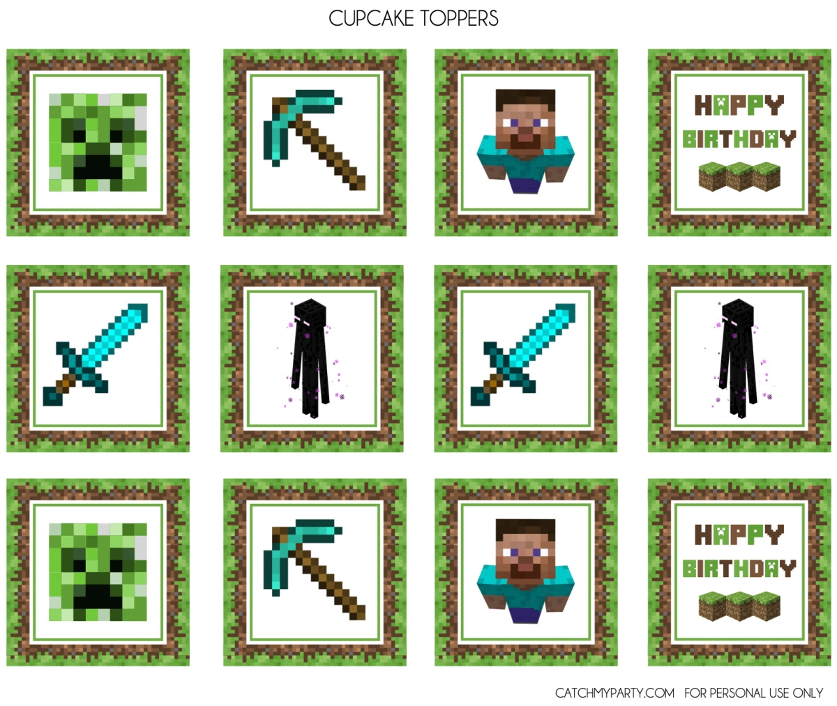 Download These Awesome FREE Minecraft Party Printables Catch My 