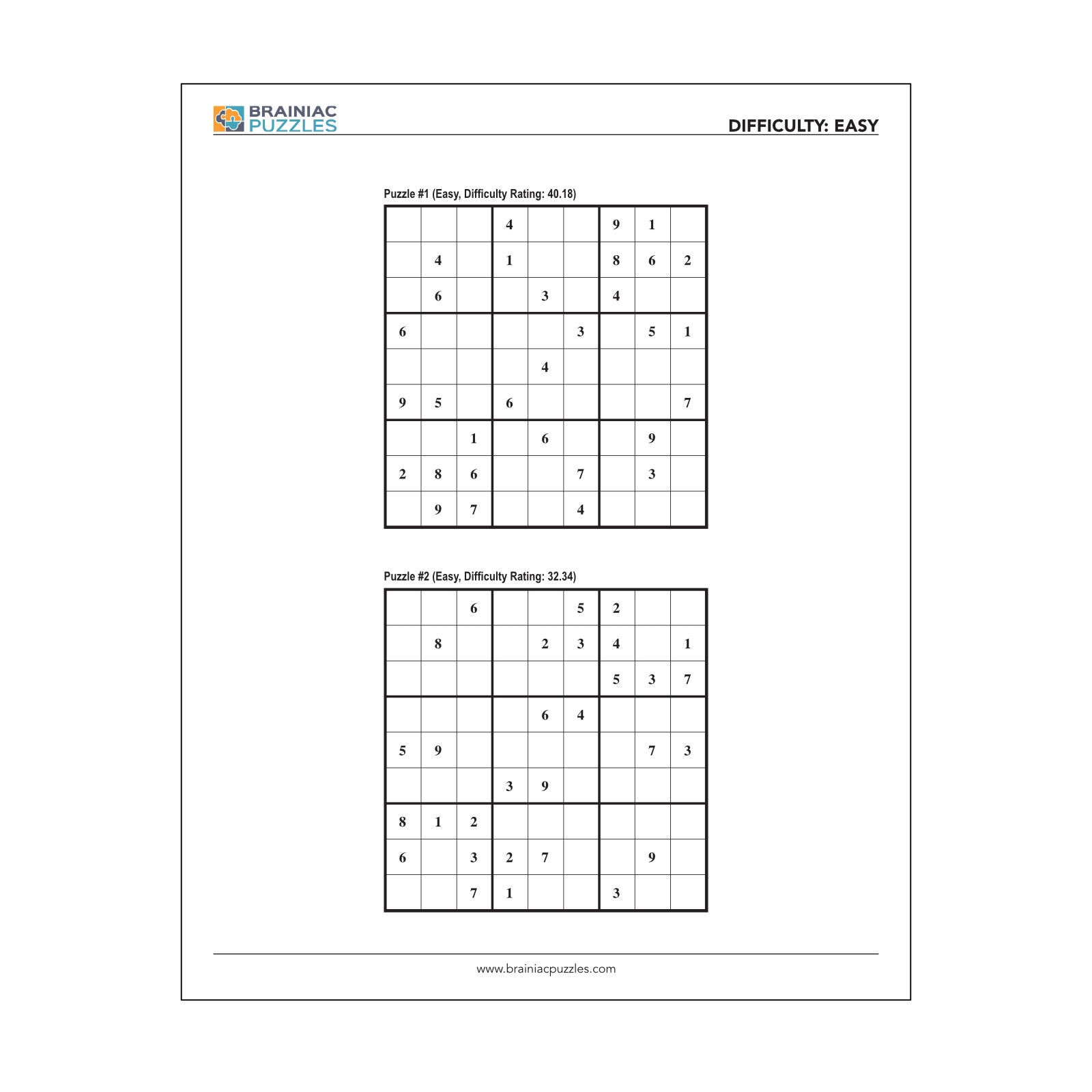 Free Sudoku 6 Per Page Printable