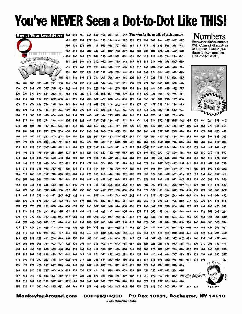 Free Dot To Dot Printable