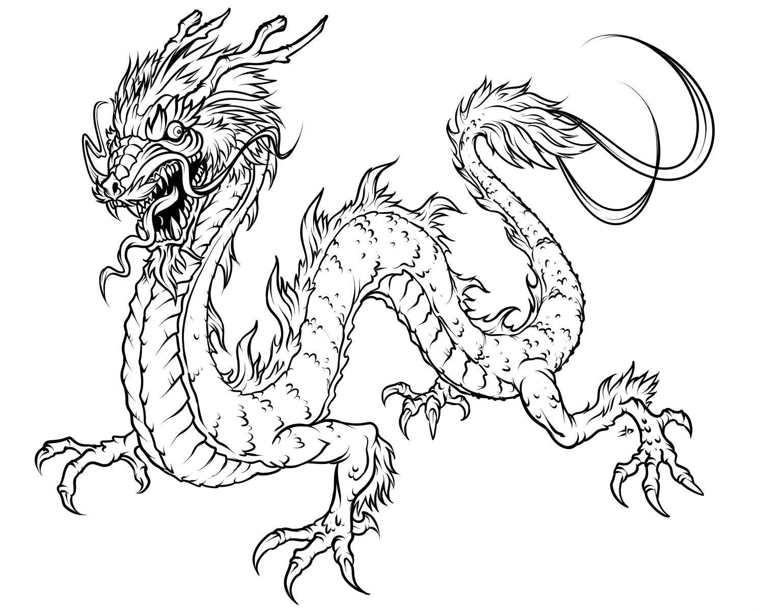 Dragon 5698 Animals Free Printable Coloring Pages