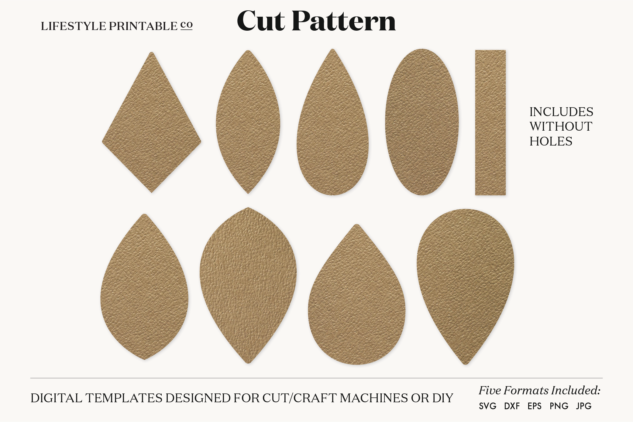 Earrings SVG Template Cut File Cricut Earrings Bundle Leather Earring By Lifestyle Printable Co TheHungryJPEG