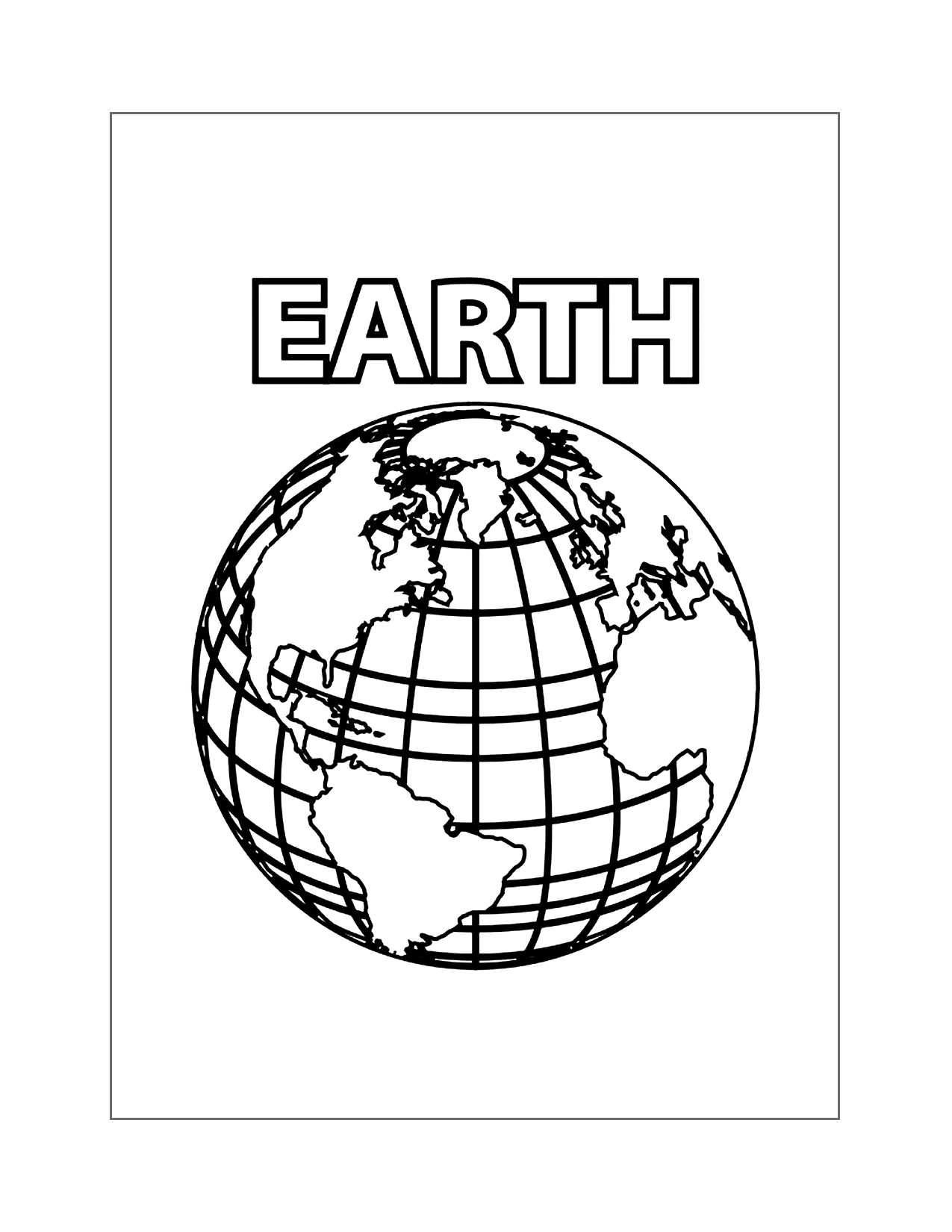 Free Printable Earth Coloring Pages