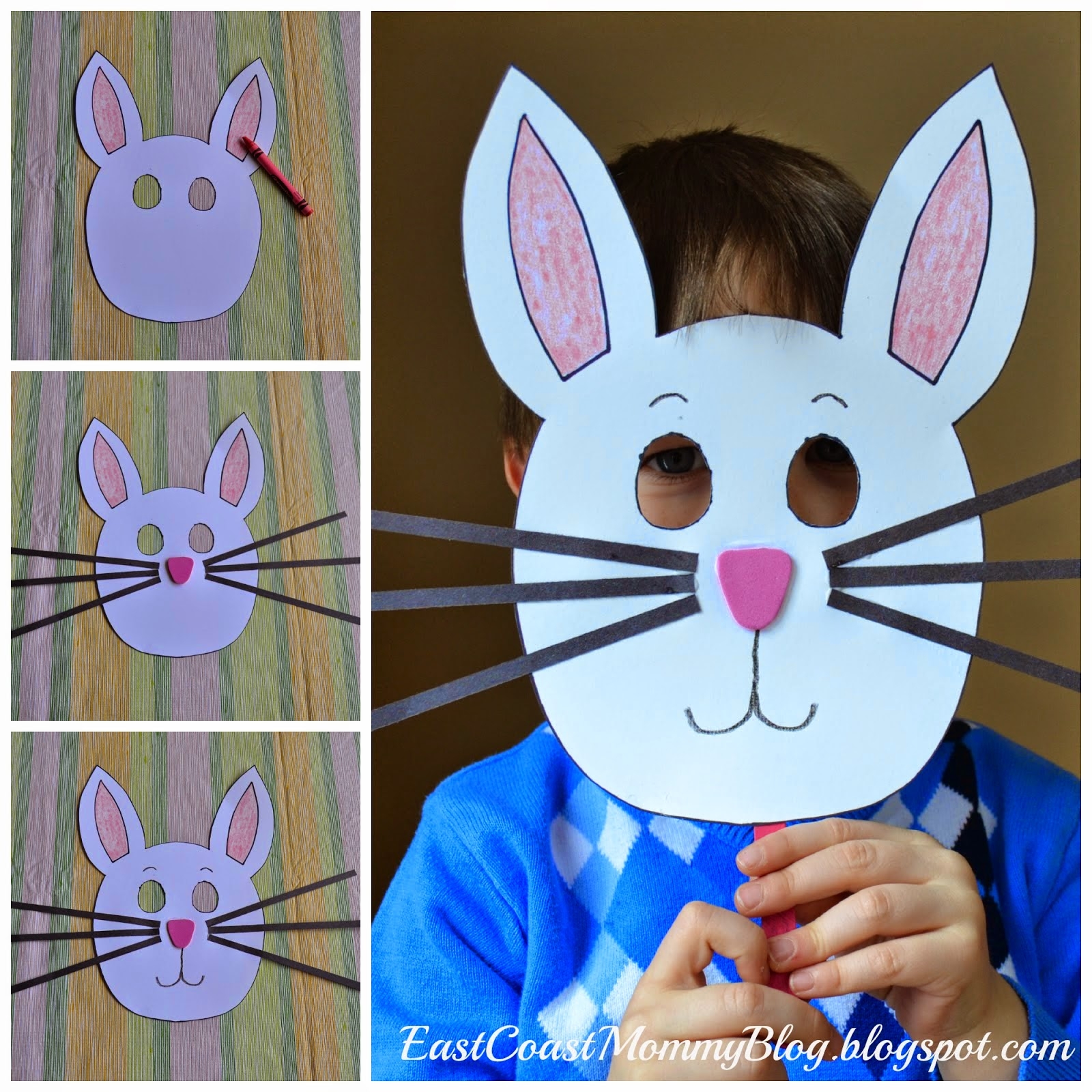 East Coast Mommy Bunny Mask For Preschoolers With FREE 