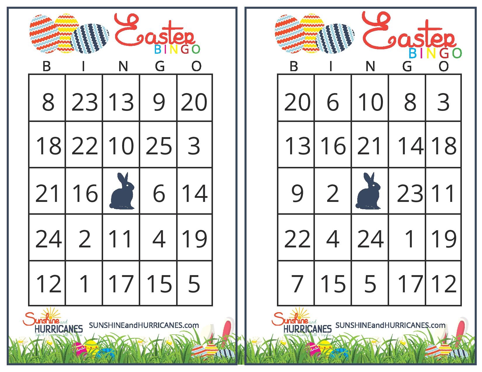 Easter Bingo Printable Easter Games Worksheets Library