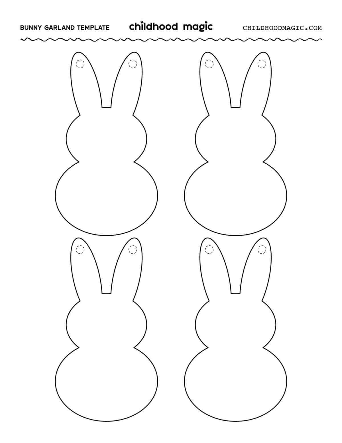 Easter Bunny Garland Craft Childhood Magic