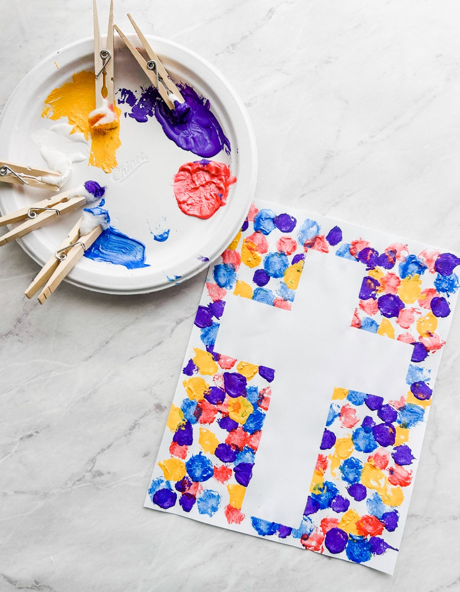 Easter Cross Craft For Kids Free Printable Cross Template Fox Farm Home
