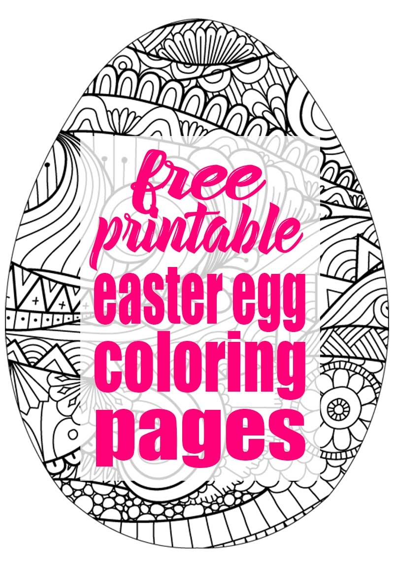 Easter Egg Coloring Pages A Free Printable The Bold Abode