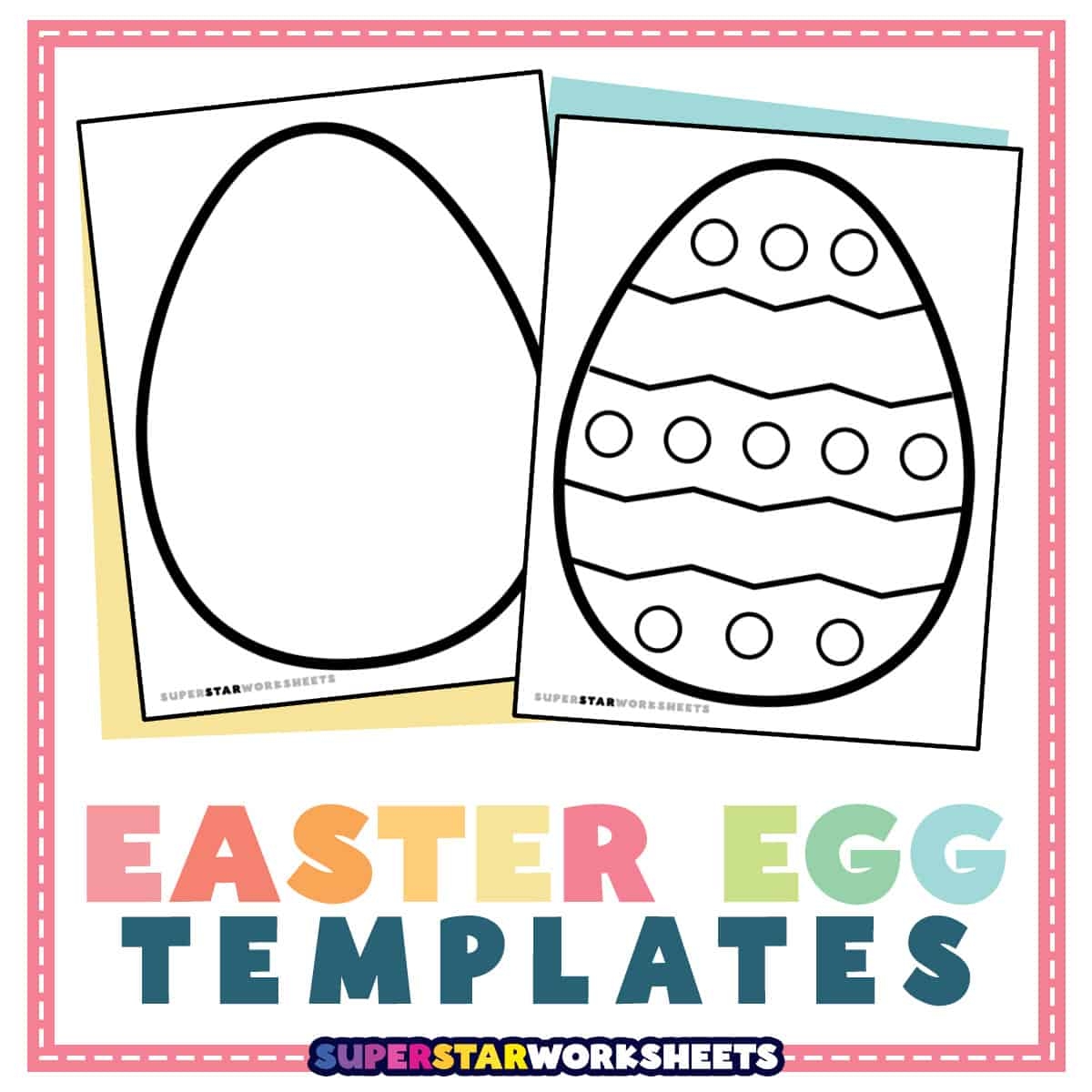 Easter Egg Template Superstar Worksheets