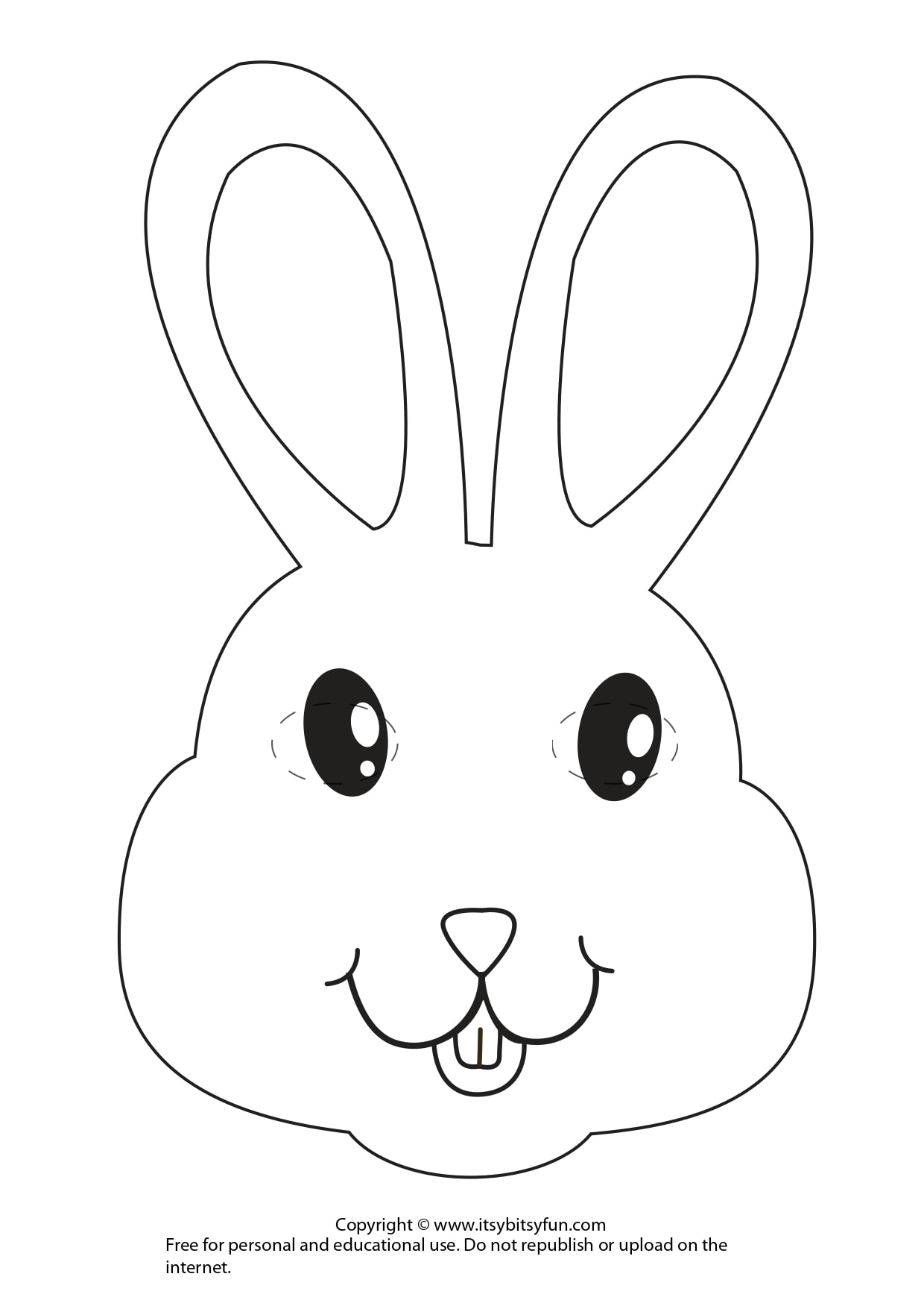 Free Printable Bunny Face Template