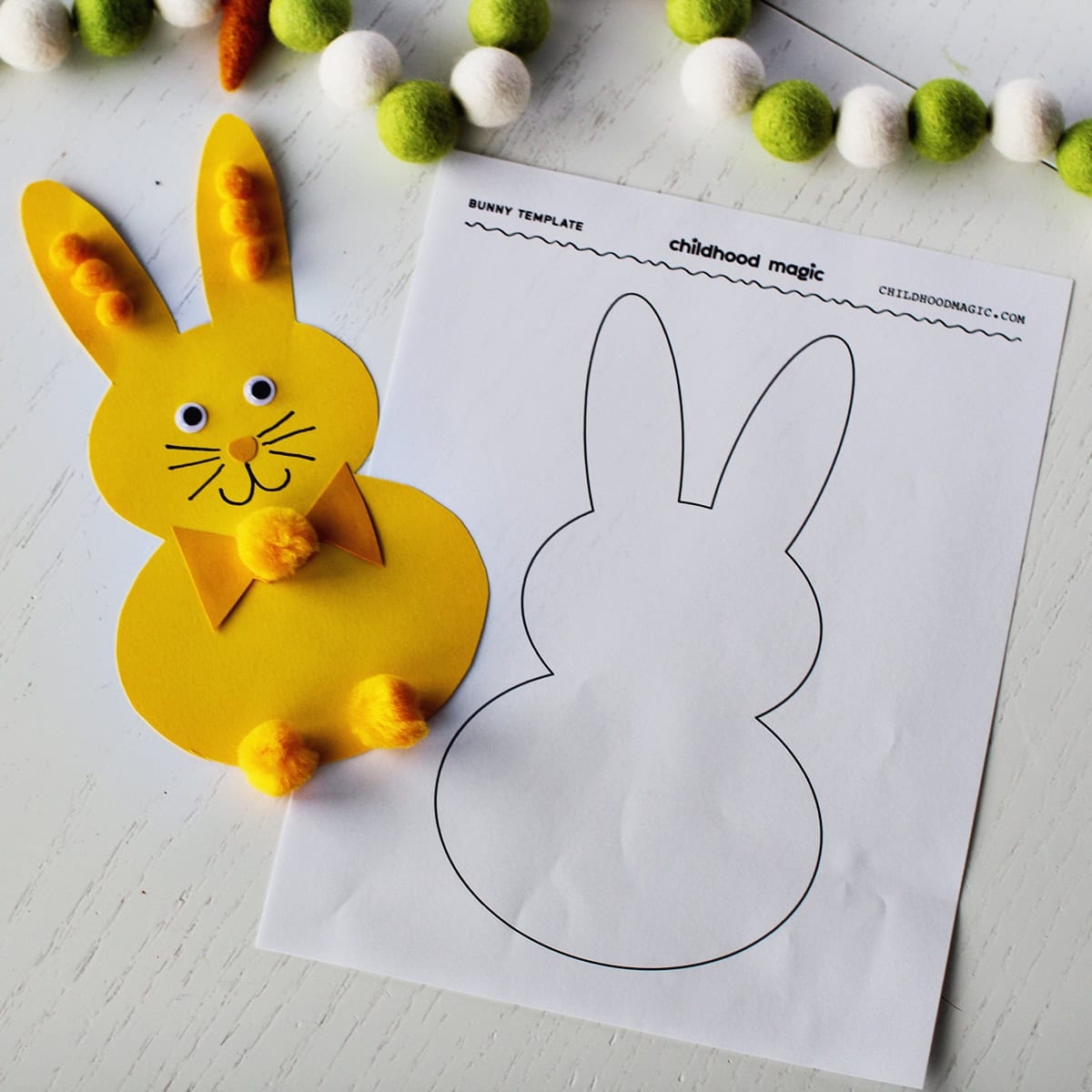 Easter Rabbit Template Free Printable Childhood Magic