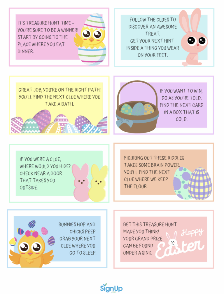 Easter Scavenger Hunt At Home SignUp