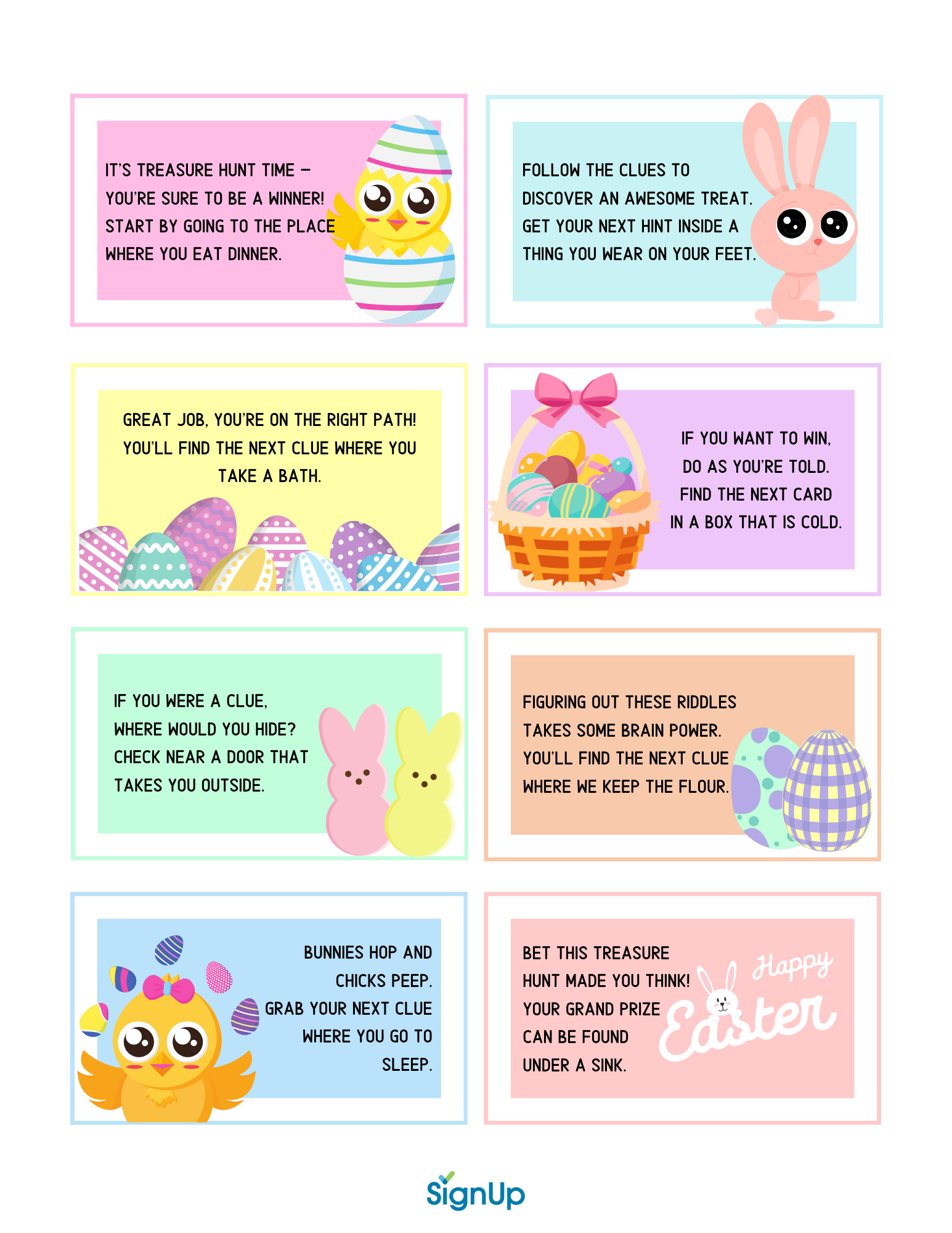 Free Printable Scavenger Hunt Riddles