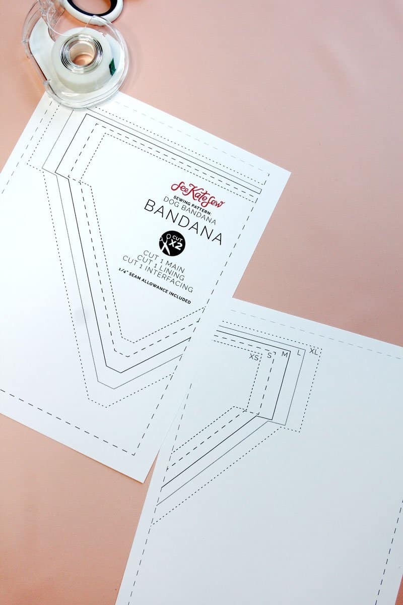 Free Printable Dog Bandana Pattern