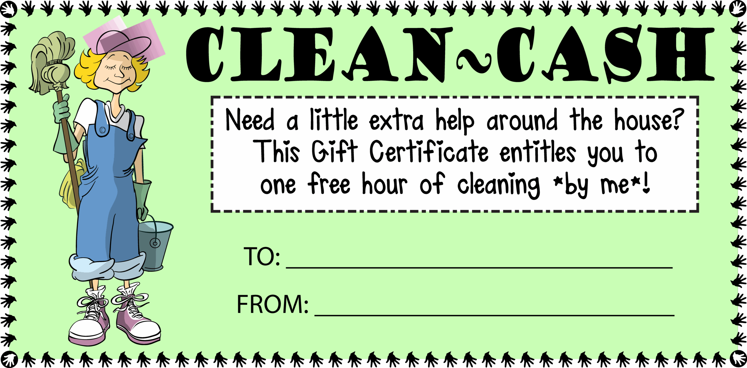 Editable House Cleaning Gift Certificate Template Printable Worksheets Library