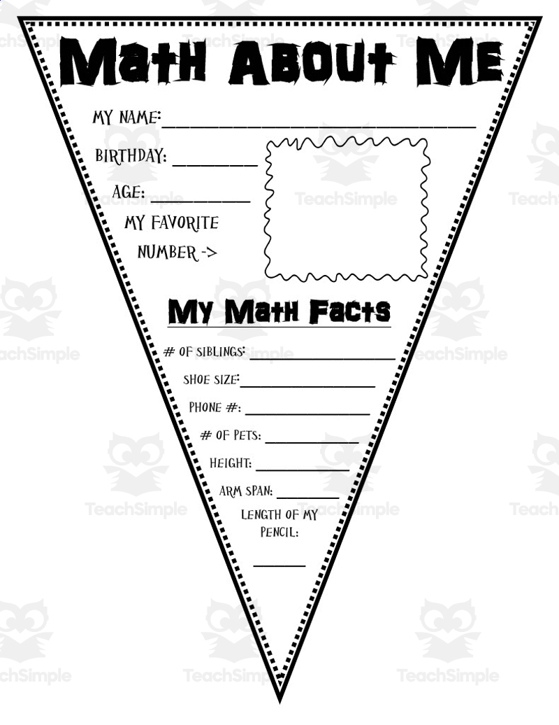 Editable Math About Me Pennant