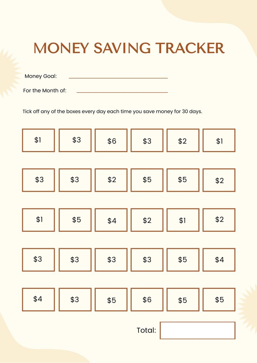 Money Chart Printable Free