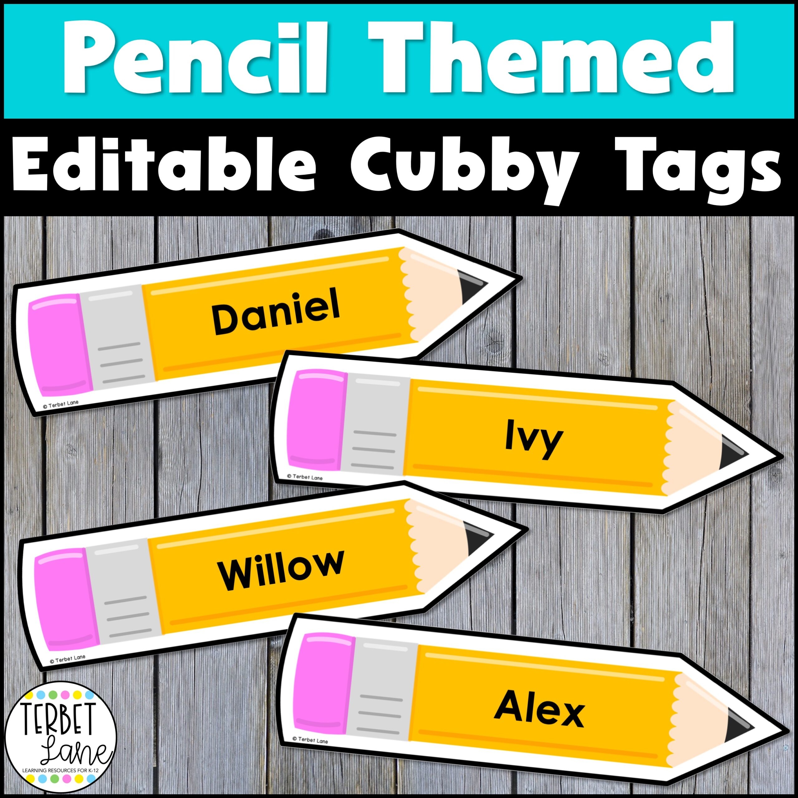 Editable Pencil Cubby Tags Locker Labels Made By Teachers