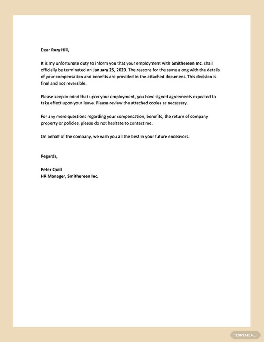 Free Printable Employee Termination Form Pdf