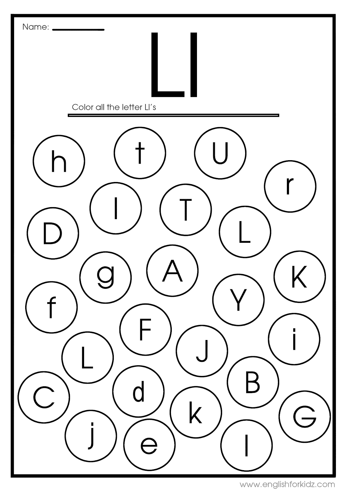 Letter L Worksheets Free Printables