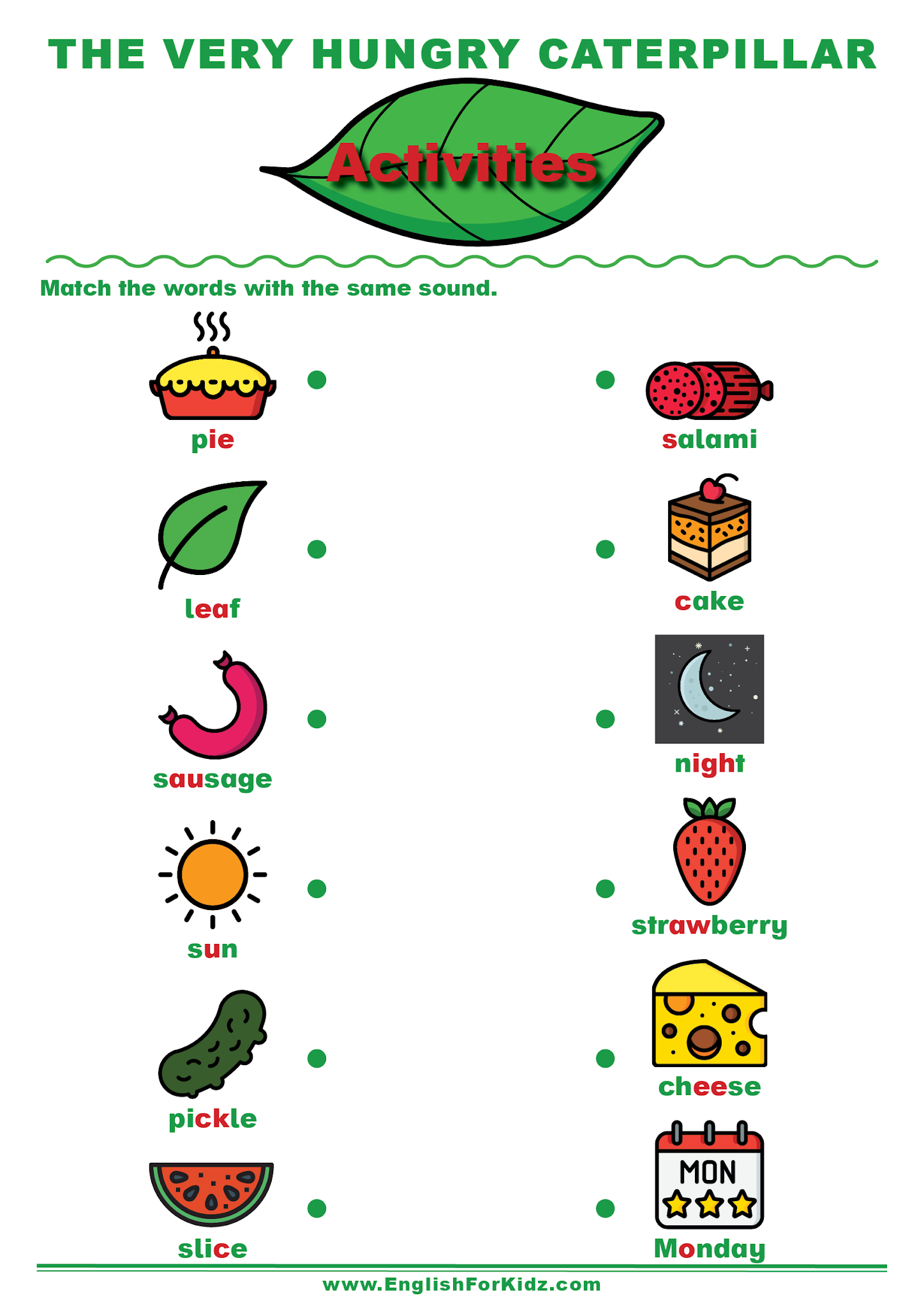 Free Printable The Very Hungry Caterpillar