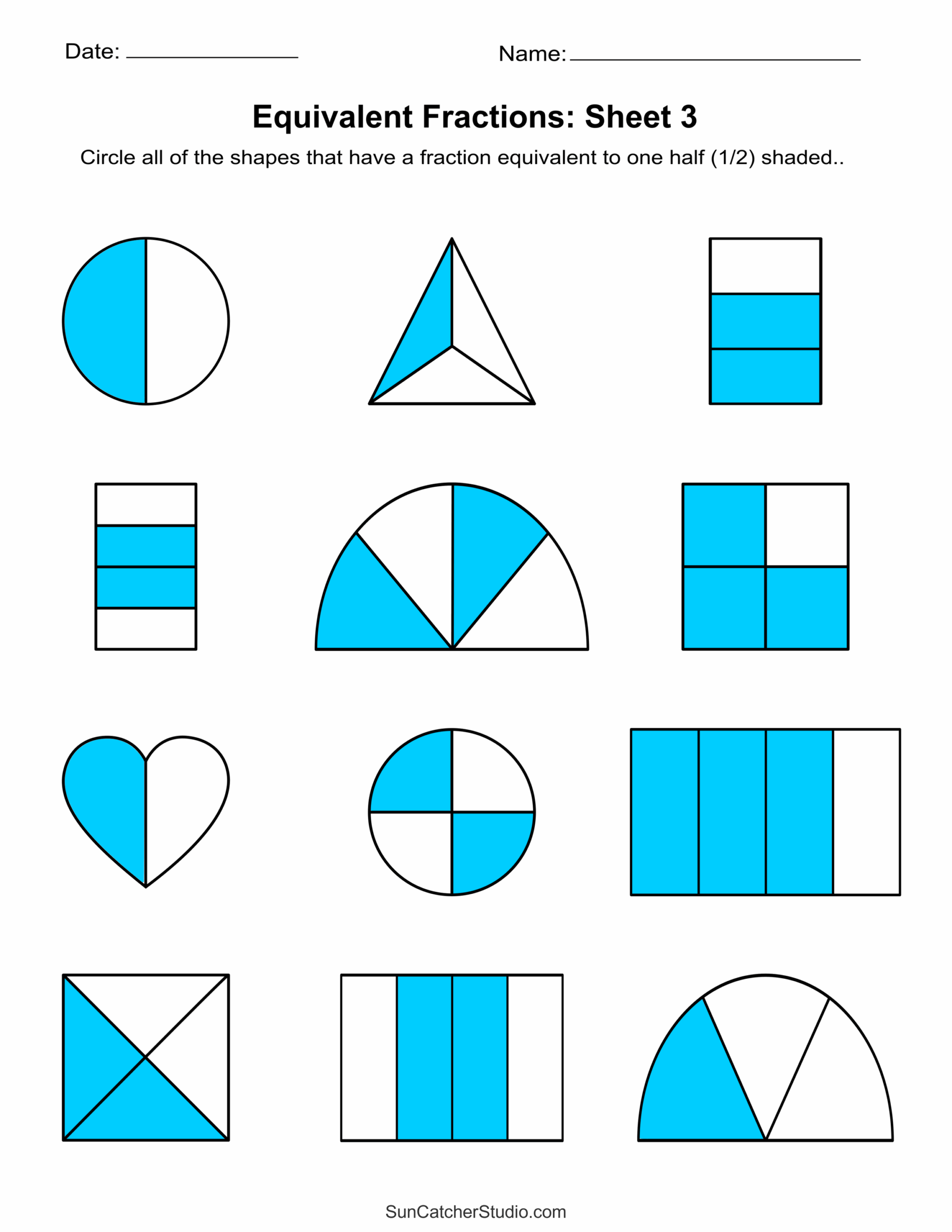 Equivalent Fractions Finding And Writing Equal Fractions Free 