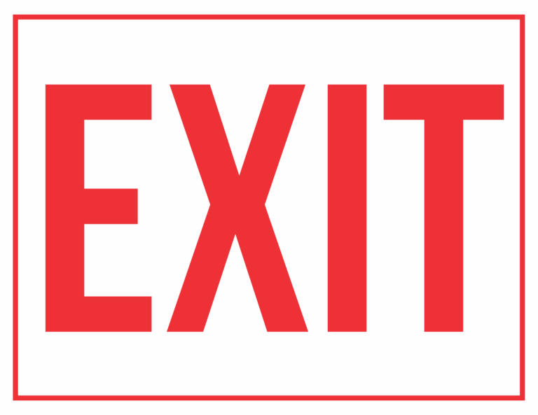 Exit Sign Printable Templates Free PDF Downloads 
