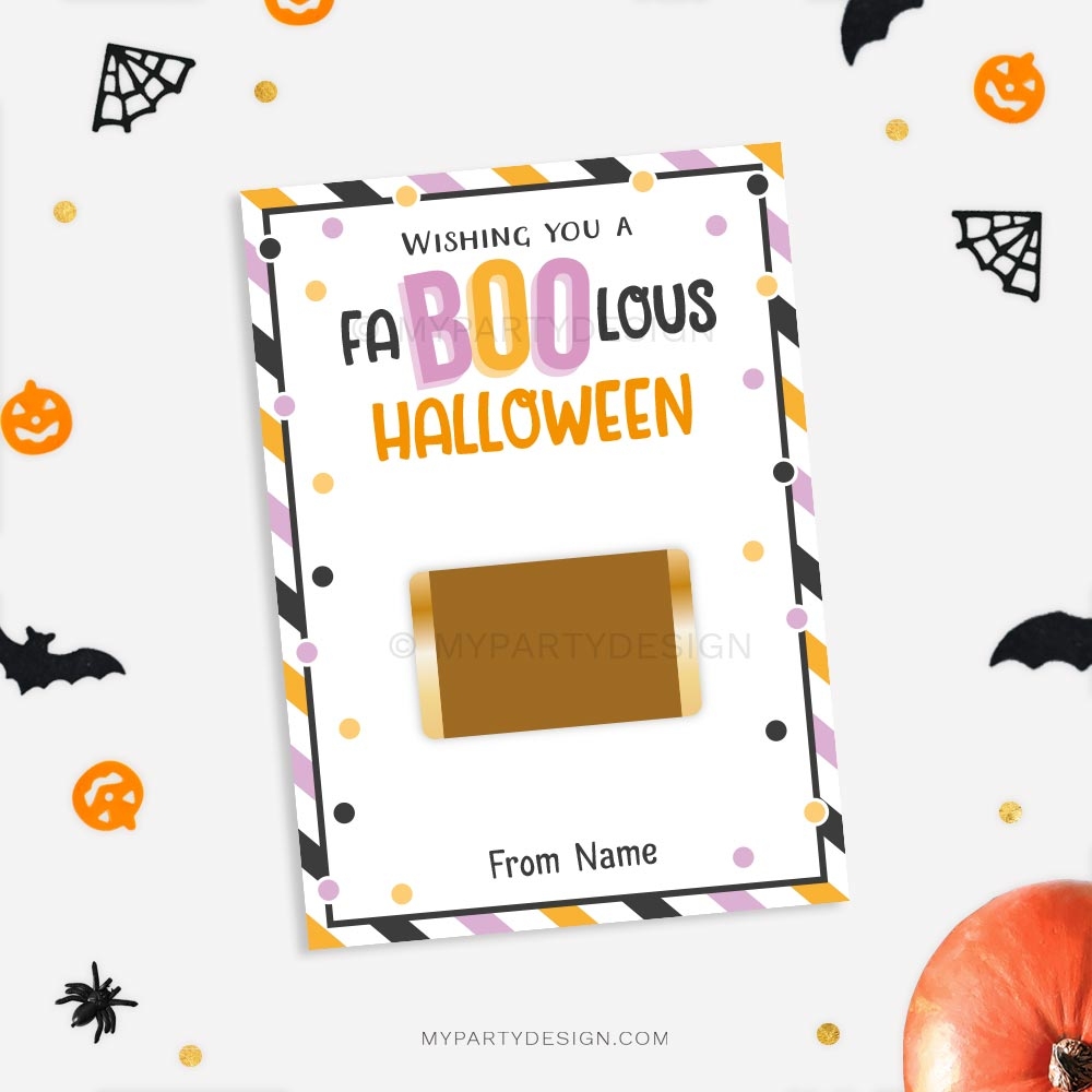 FaBOOlous Halloween Cards Printable PDF