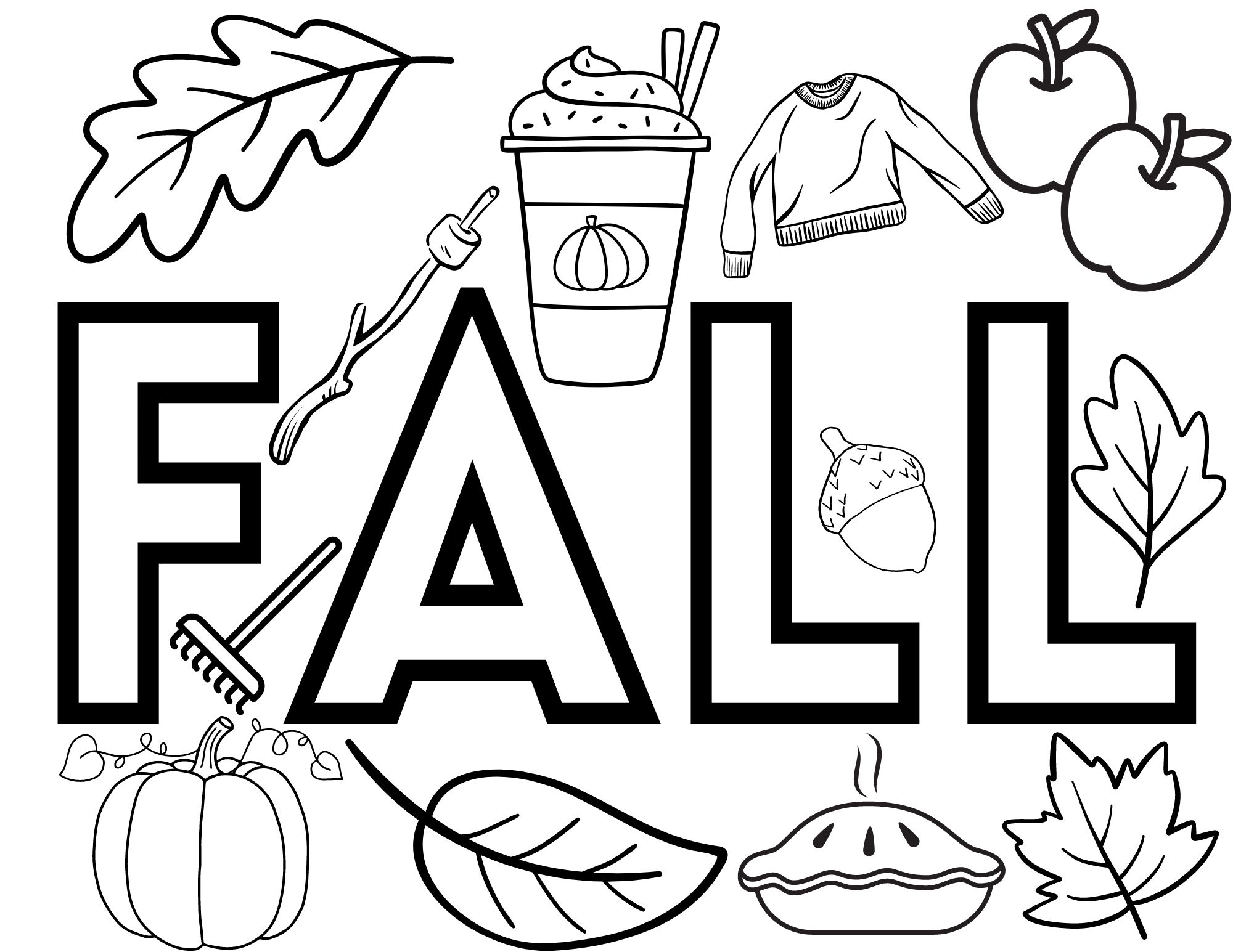 Fall Coloring Pages Free Printable Fall Coloring Sheets Worksheets Library
