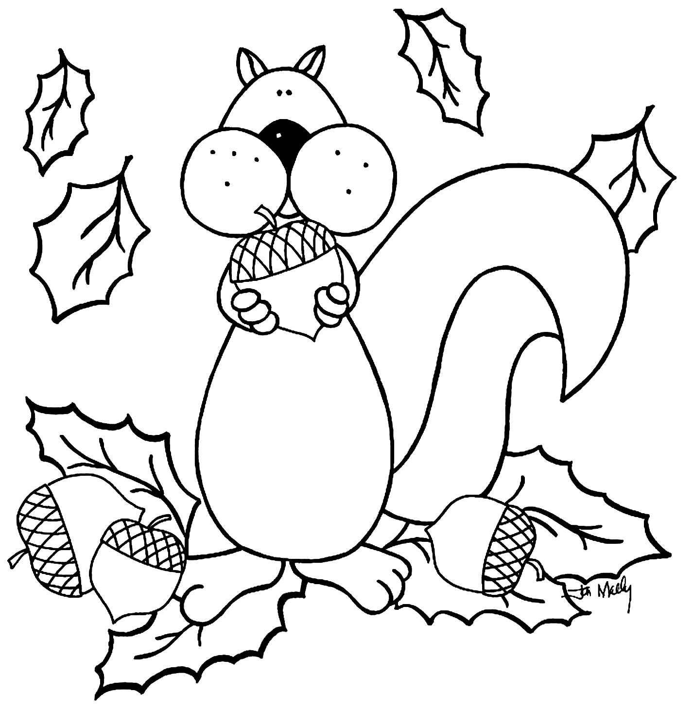 Fall Coloring Page Free Printable