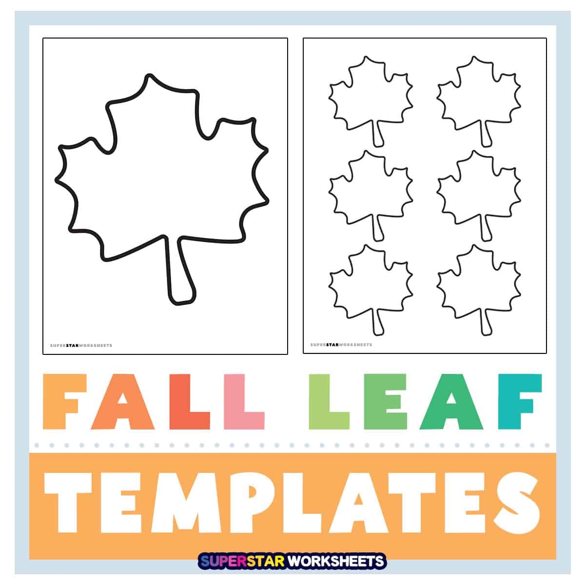 Fall Templates Superstar Worksheets