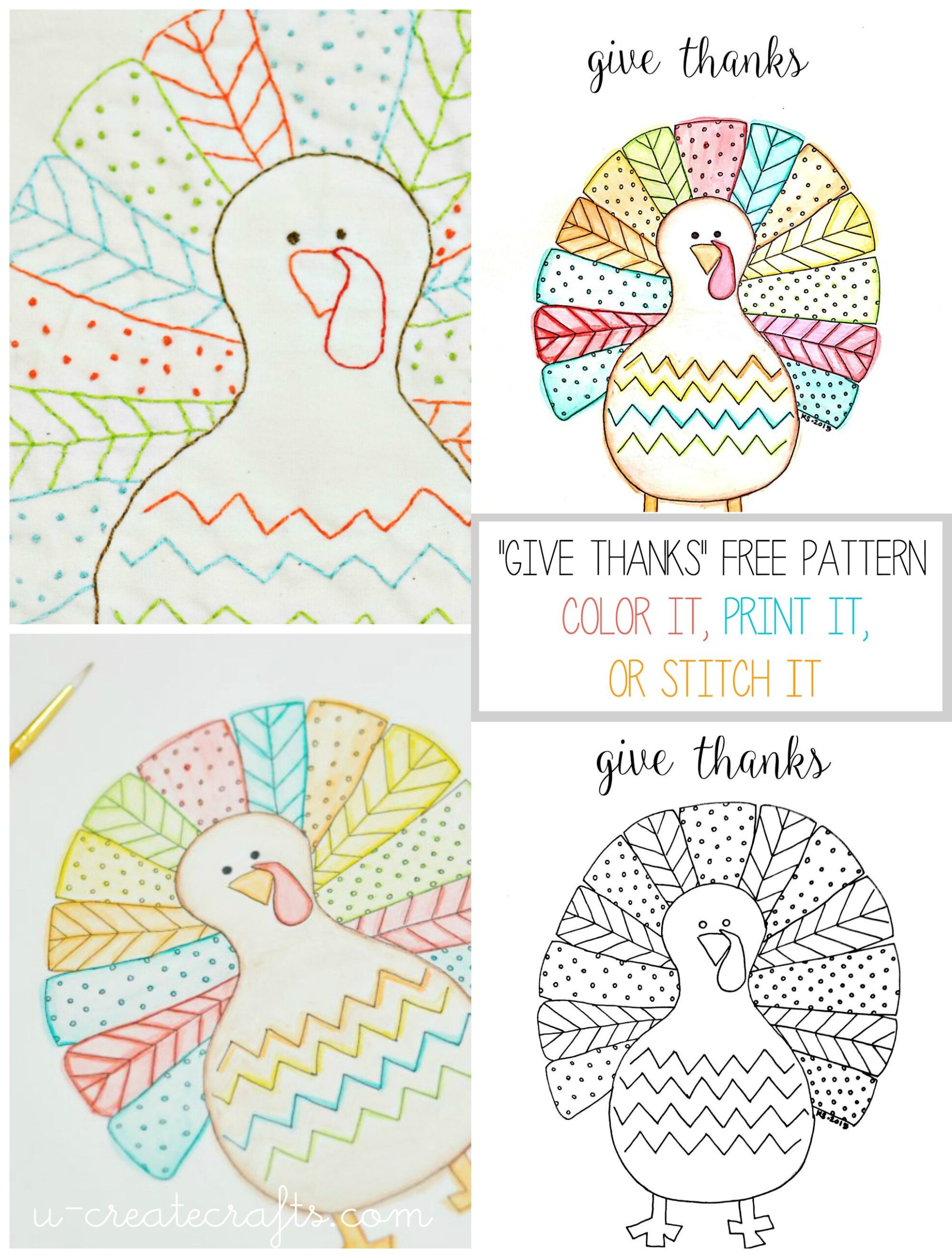 Free Turkey Pattern Printable