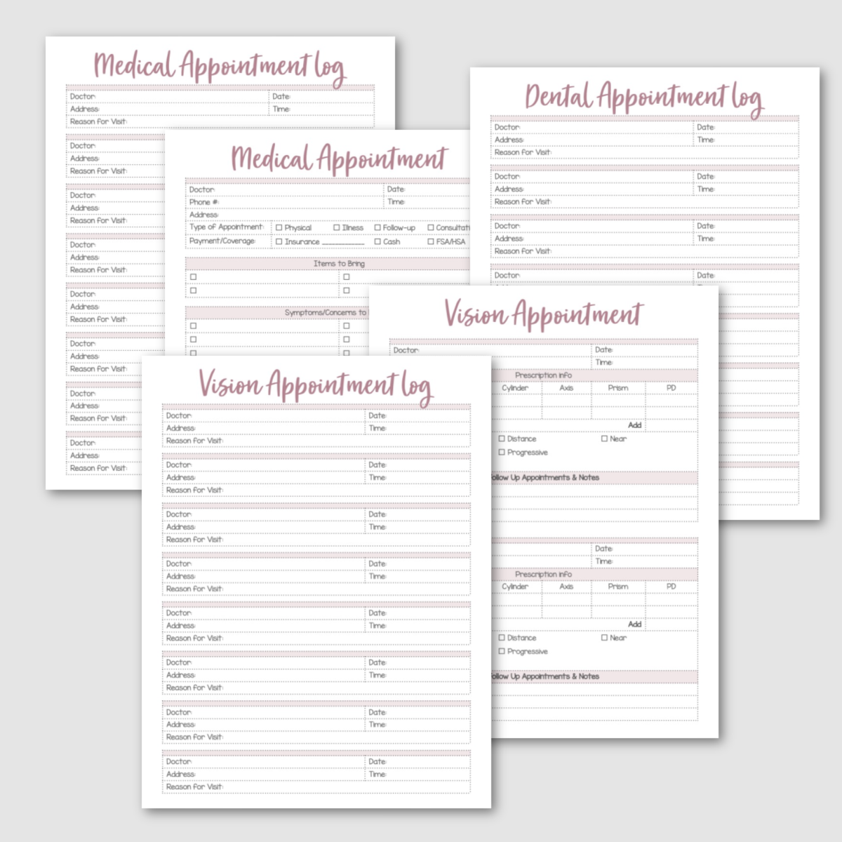 Family Medical Binder Editable PDF Krafty Planner