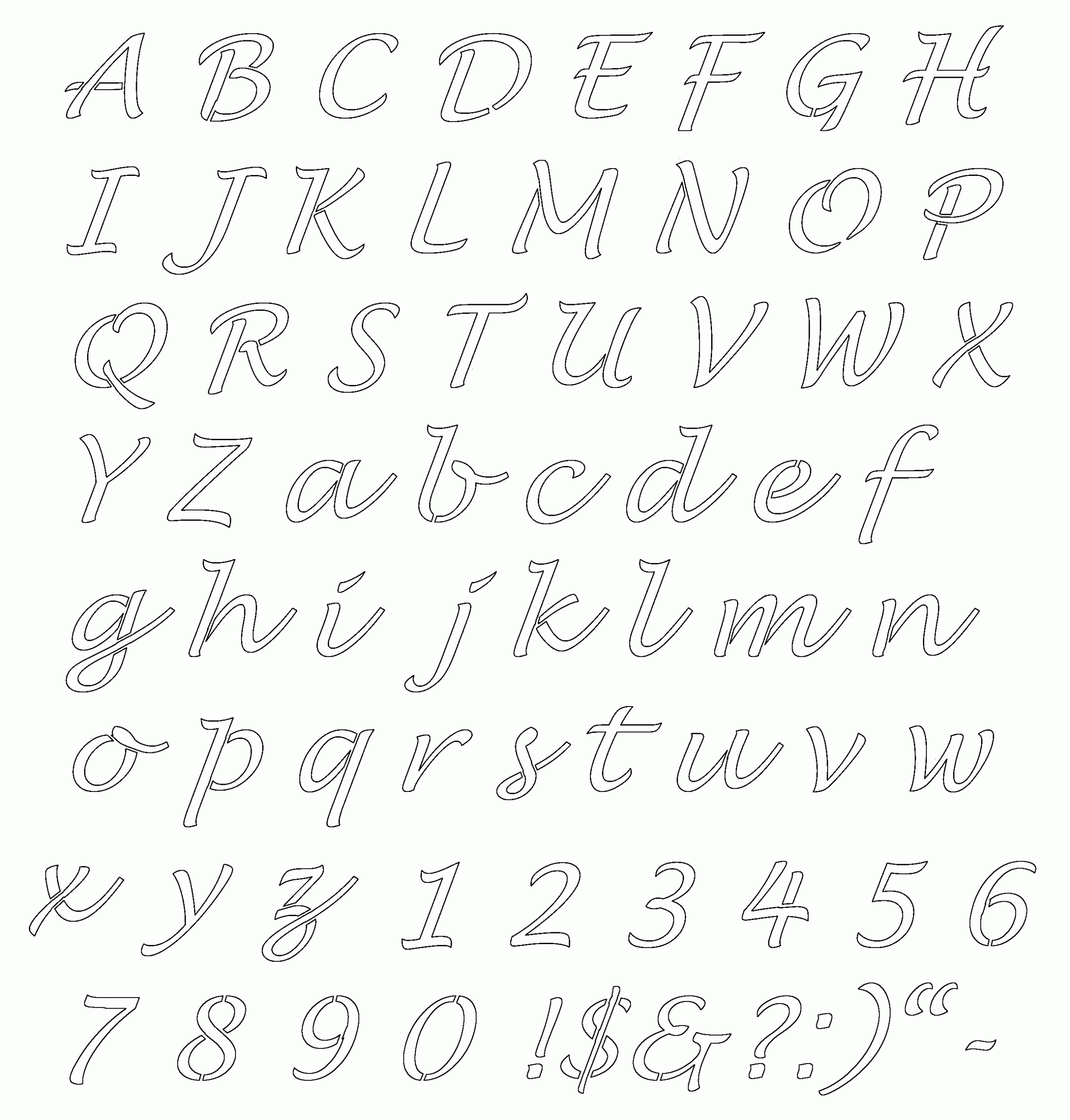 Fancy Alphabet Letters Templates 10 Free PDF Printables Printablee Worksheets Library