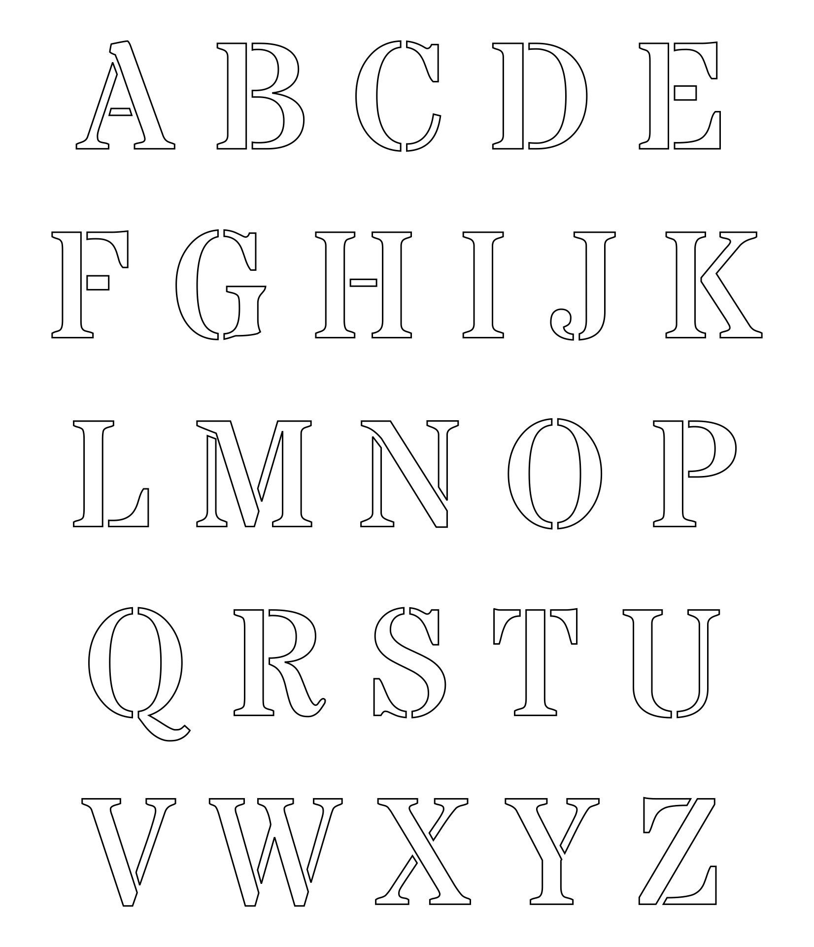 Fancy Alphabet Letters Templates 10 Free PDF Printables Printablee Worksheets Library