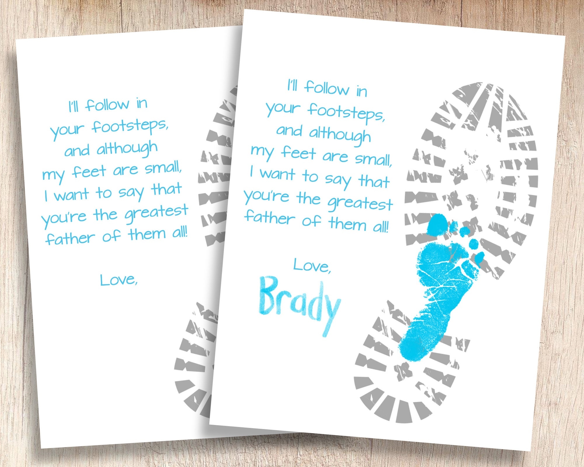 Father s Day Poem Printable Kids Footprint Keepsake Teacher U0026 Parent Resources Crafts For Pre k And Kindergarten Children Etsy