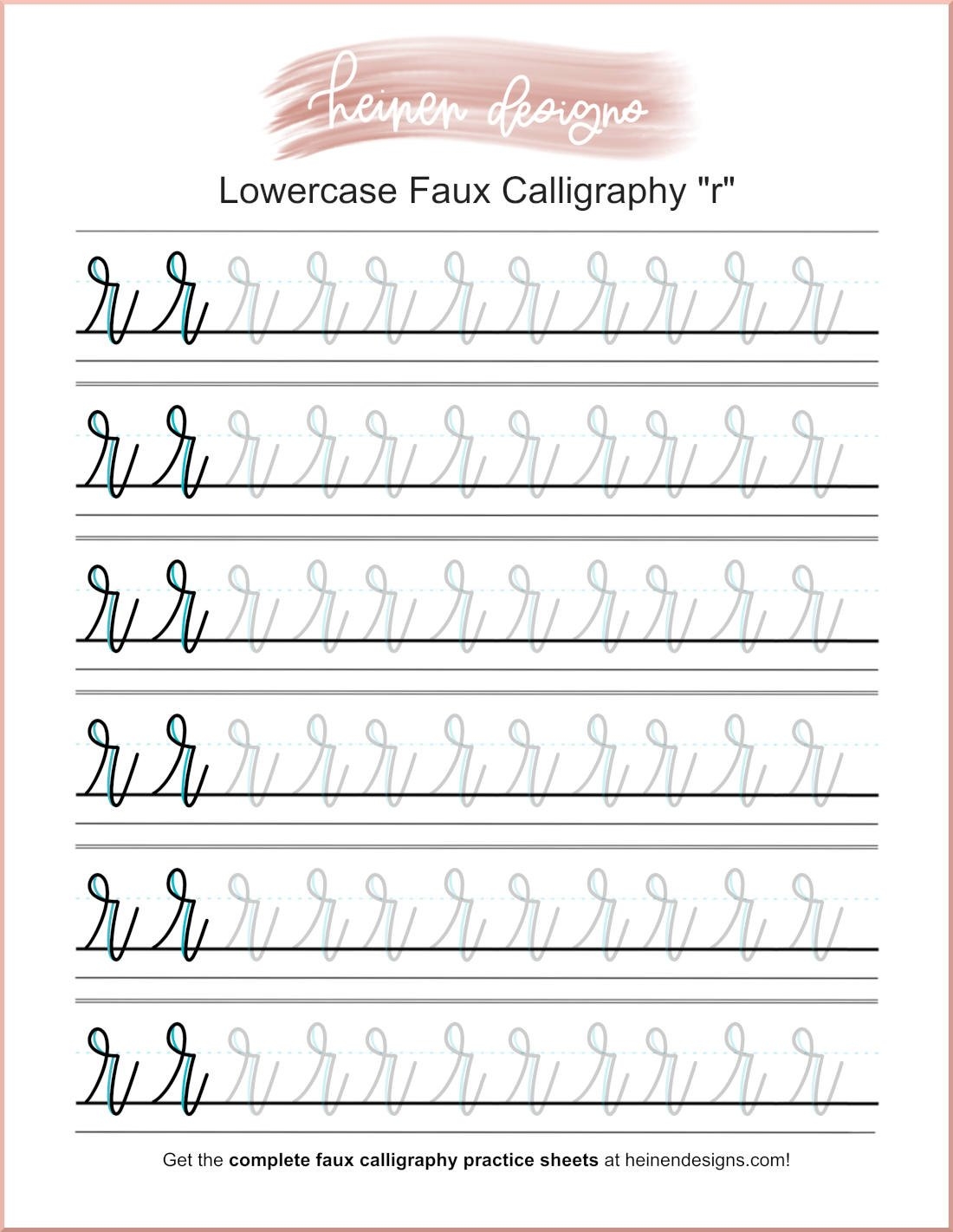 Calligraphy Practice Sheets Free Printable