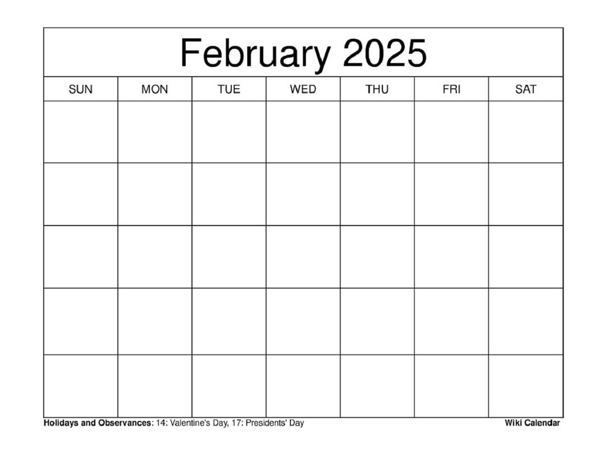 February 2025 Calendar Printable Templates U0026 More