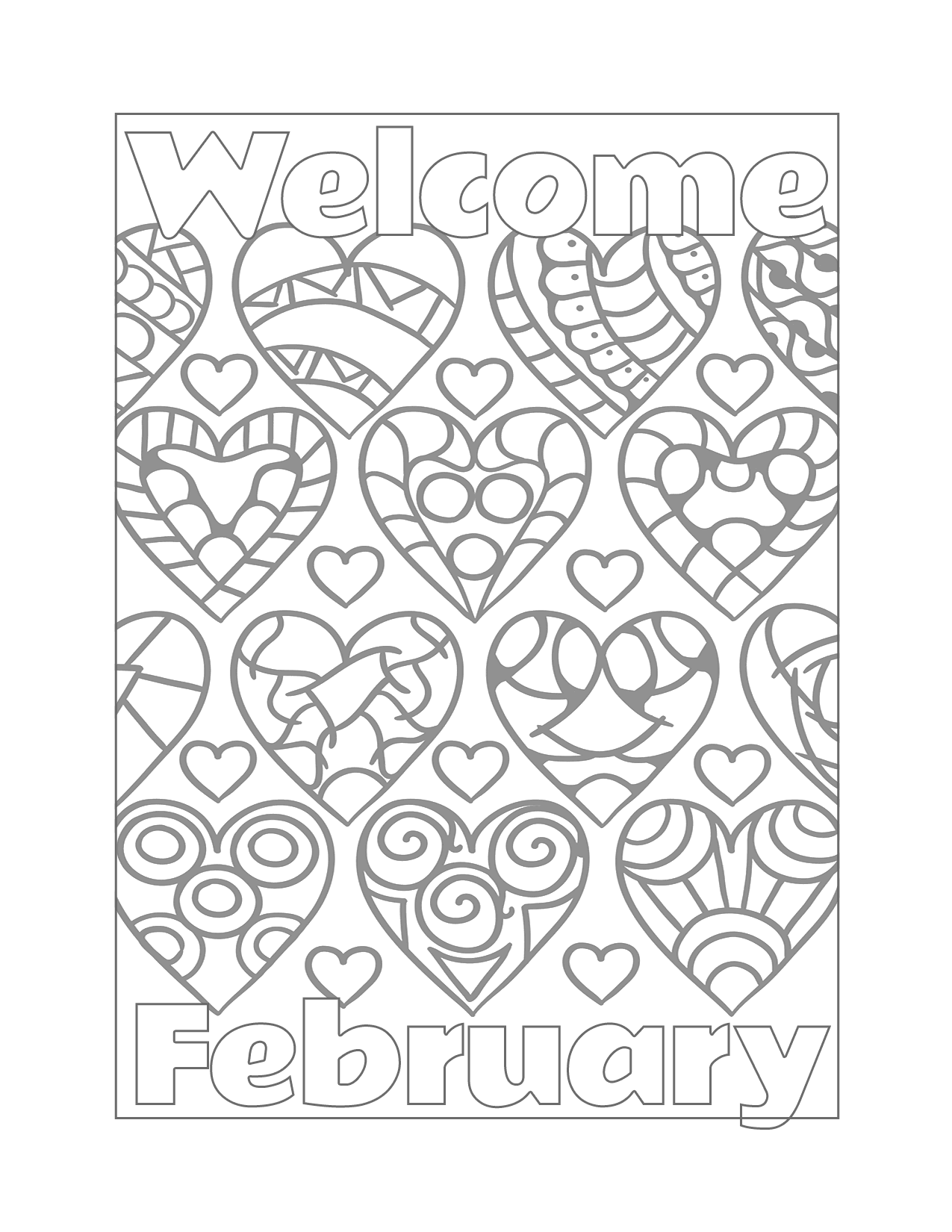 February Coloring Pages Printable Coloring Pages FREE