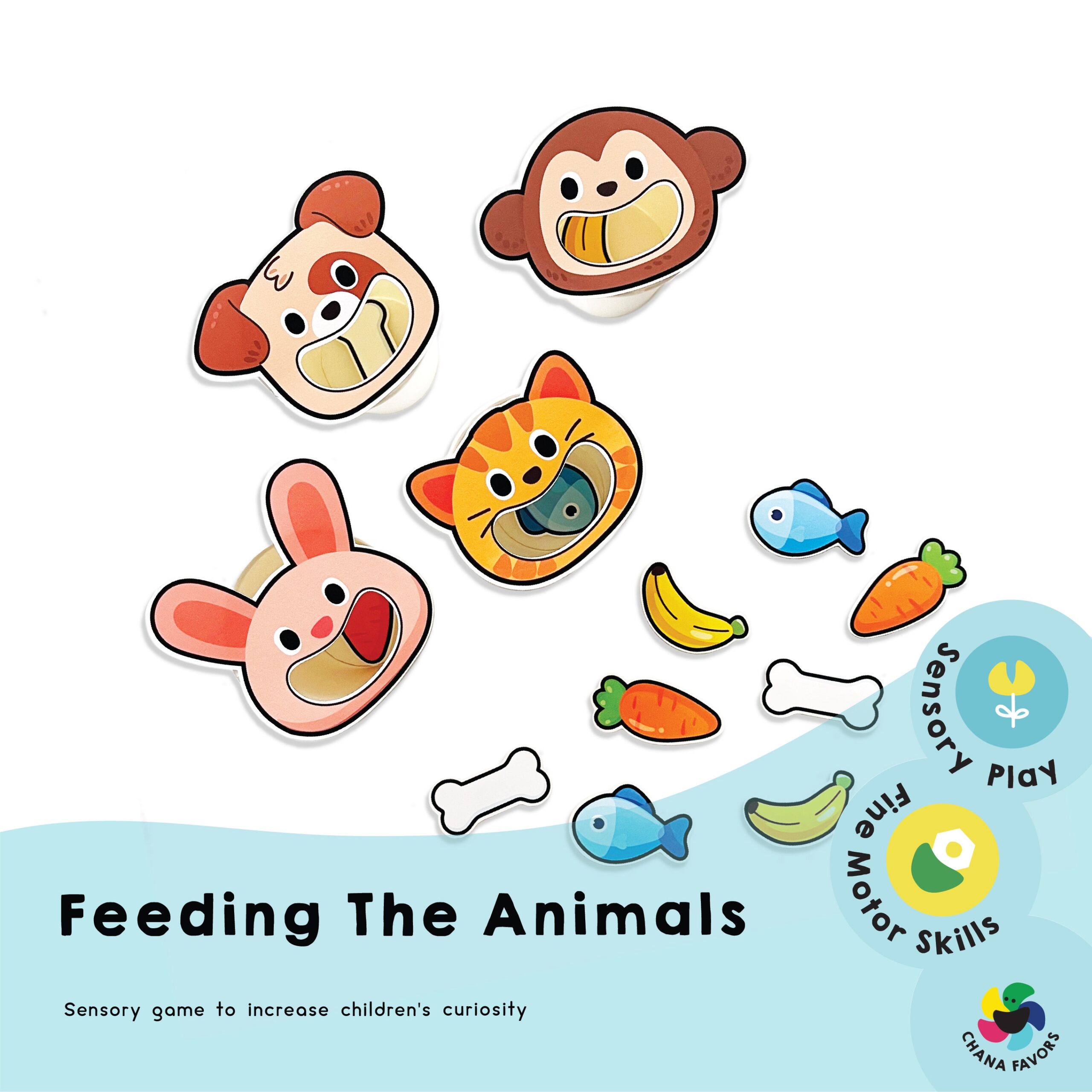 Feed The Animals Printable PDF Download Only Sensory Play Activity For Homeschool To Enhance Your Child s Visual And Tactile Skills Etsy
