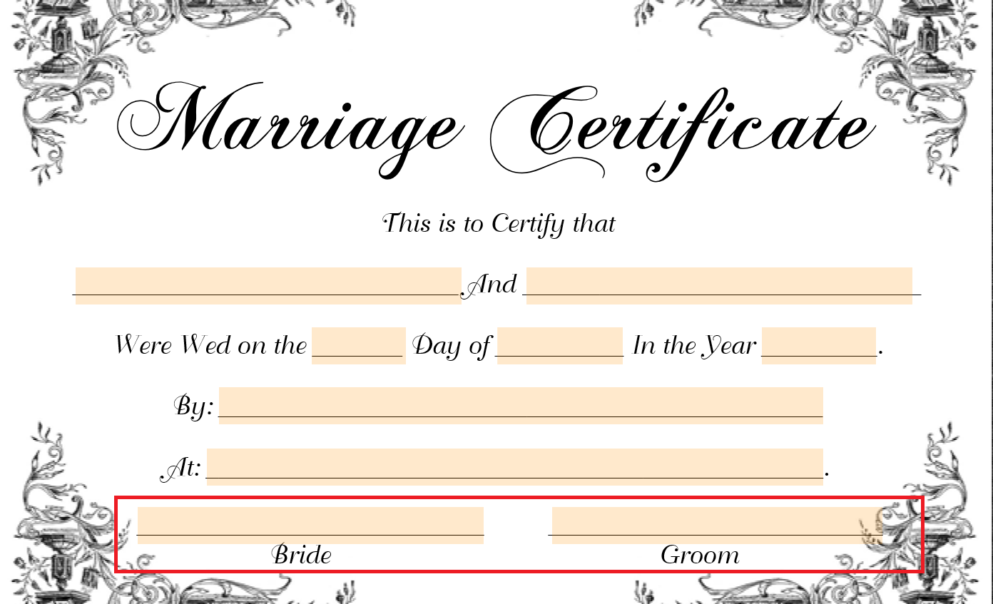 Fill U0026 Download Fake Marriage Certificate Form For Free