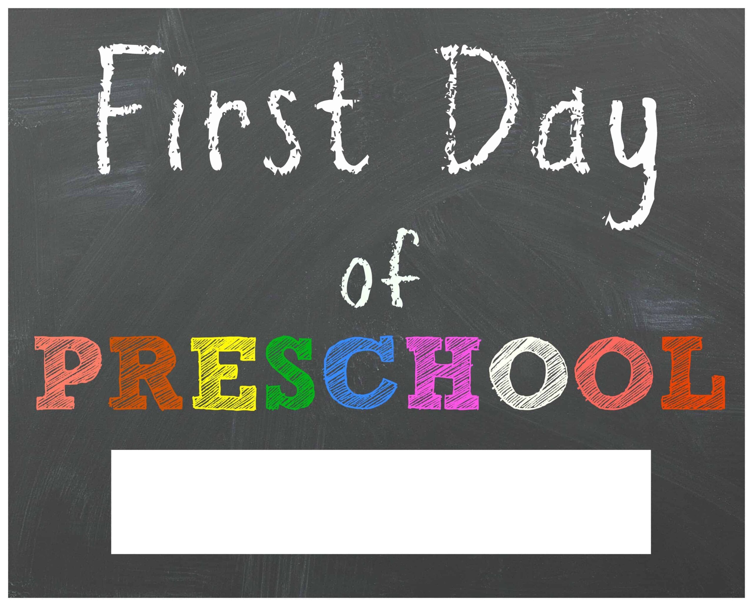First Day Of Pre K Sign Printable Printable Party Favors