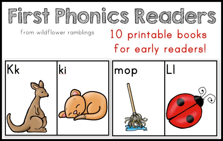First Phonics Readers Book 1 Wildflower Ramblings