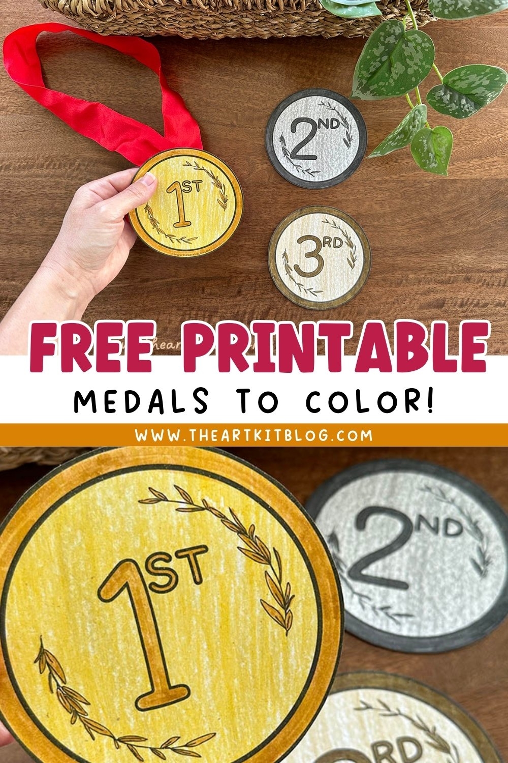 First Second And Third Place Medals Free Printable DIY Craft The Art Kit