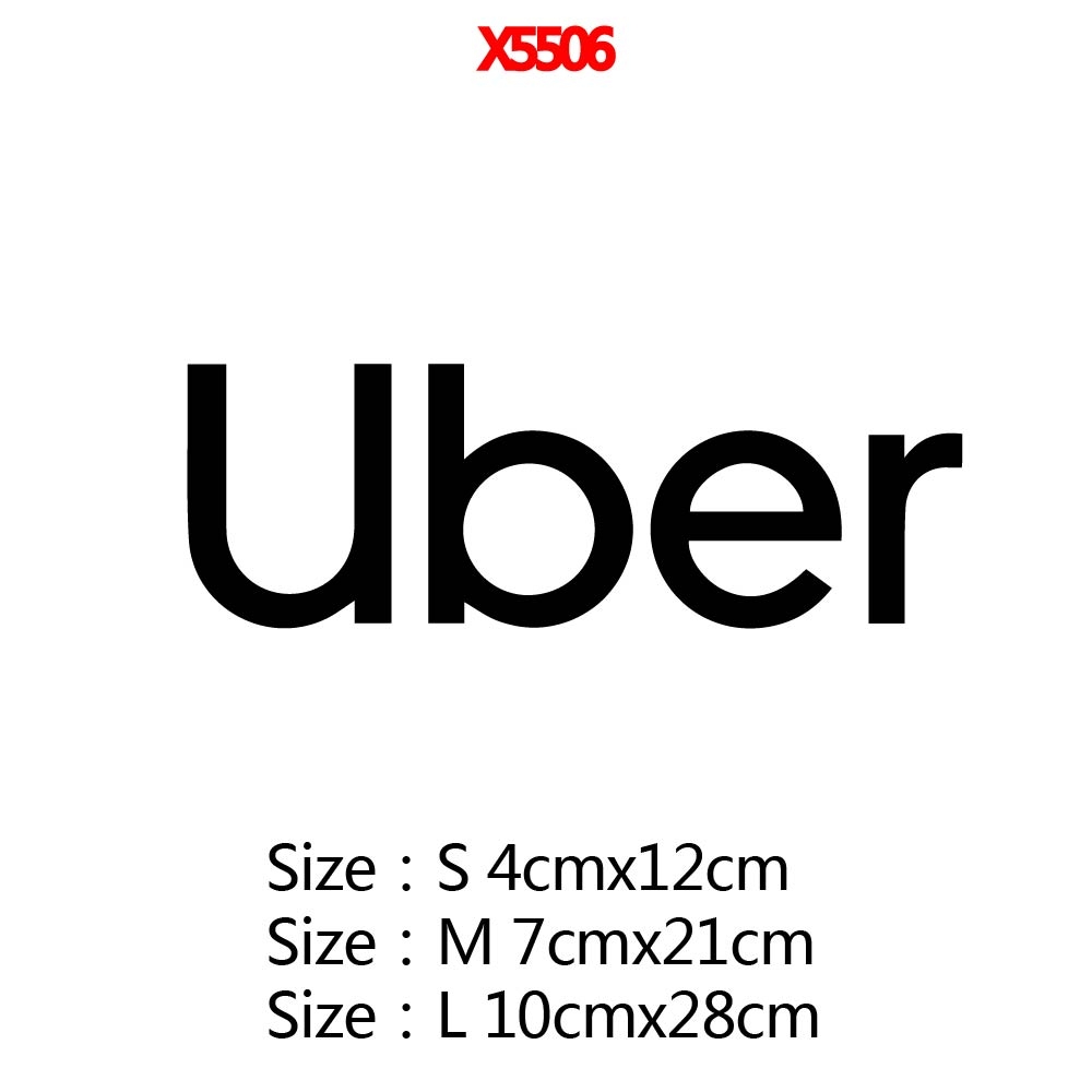 Flexible Magnets UBER CAR Decals 3 5 X 3 5 Inches Black Decals 